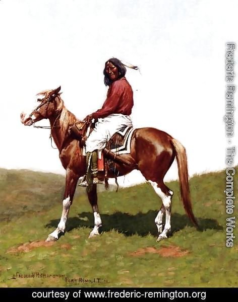 Frederic Remington - Comanche Brave, Fort Reno, Indian Territory