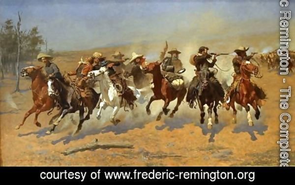 Frederic Remington - A Dash for the Timber