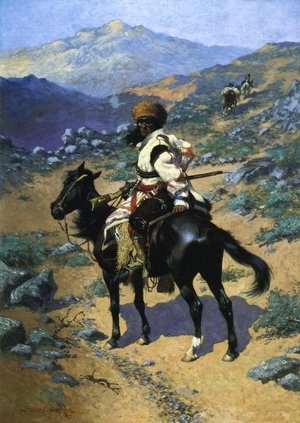 Frederic Remington - An Indian Trapper