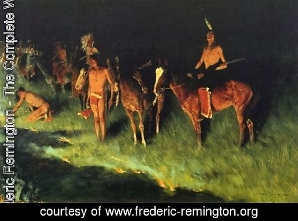 Frederic Remington - The Grass Fire