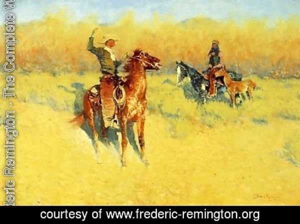 Frederic Remington - The Long-Horn Cattle Sign