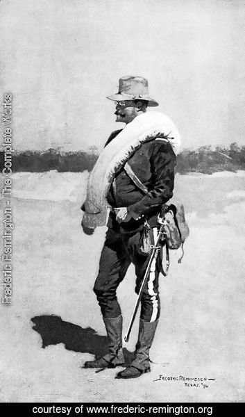 Frederic Remington - A Captain of Infantry in Field Rig