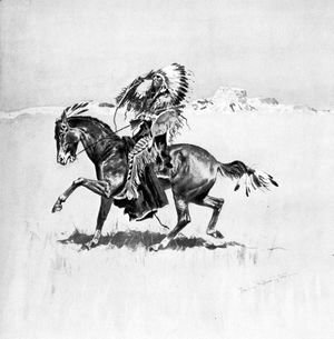 Frederic Remington - A Cheyenne Warrior