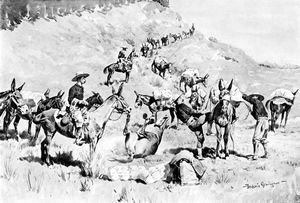Frederic Remington - A Government Pack Train