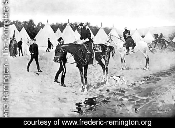 Frederic Remington - A Modern Cavalry Camp