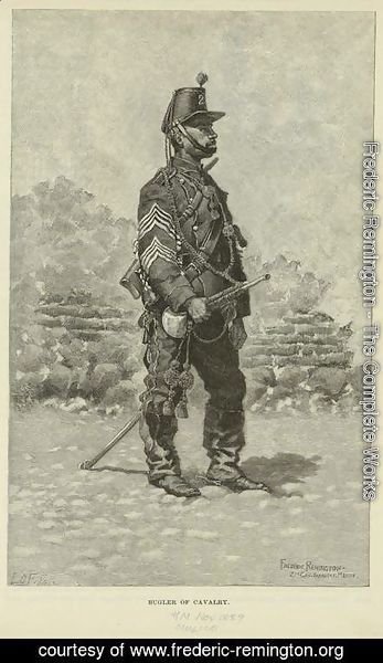 A bugler of cavalry in the Mexican Army