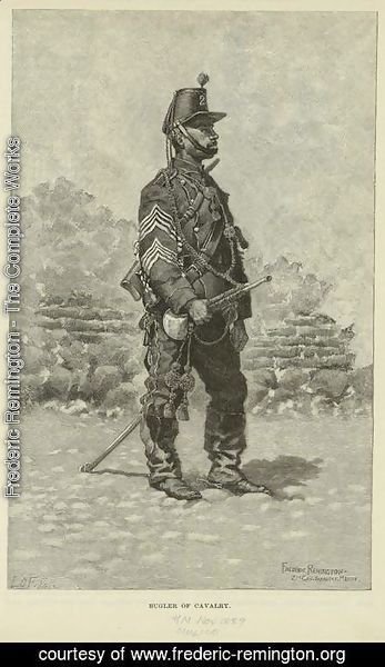 Frederic Remington - A bugler of cavalry in the Mexican Army