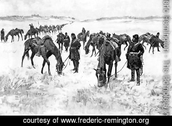 Frederic Remington - Cavalry Column out of Forage
