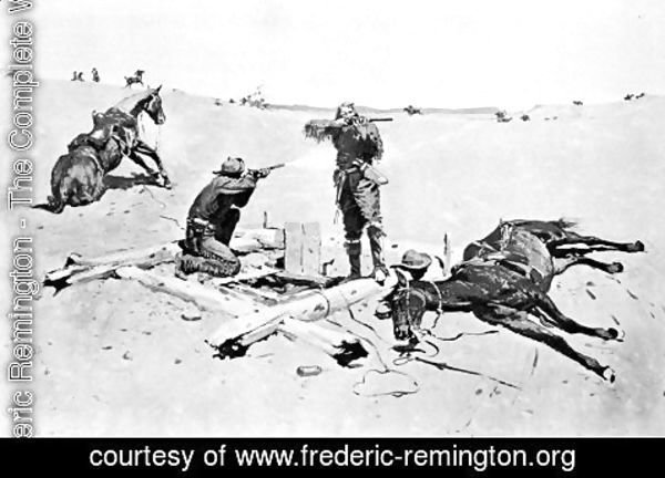 Frederic Remington - Fight over a Water Hole