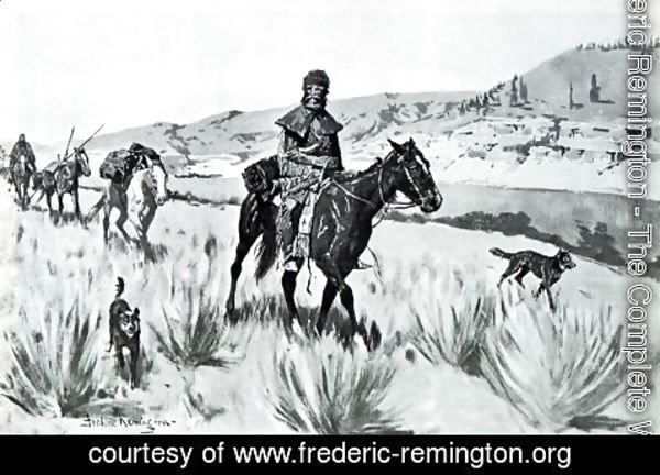 Frederic Remington - Hunting a Beaver Stream