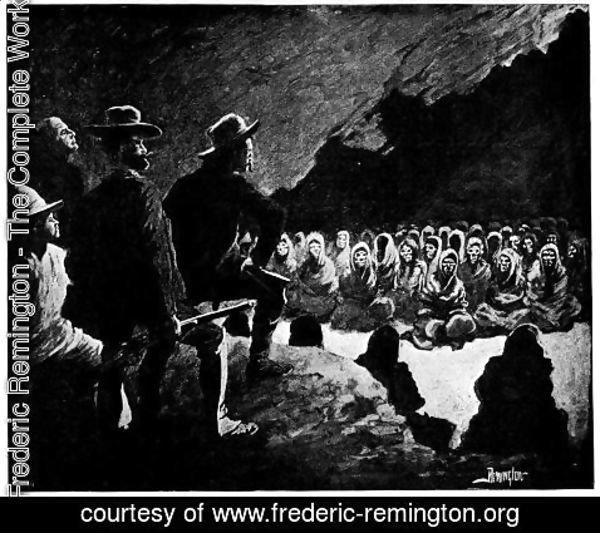 Frederic Remington - In the Cave of the Dead