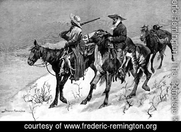 Frederic Remington - Thanksgiving Dinner for the Ranch