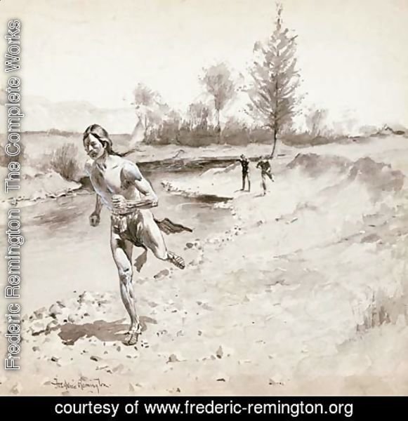 Frederic Remington - The Man Continued His Limber Flight