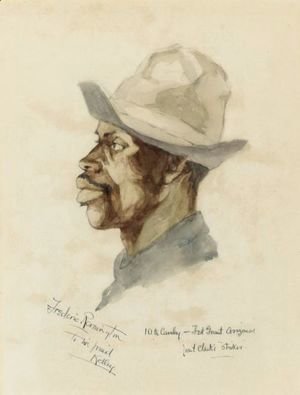 Frederic Remington - Head Of A Cavalry Trooper