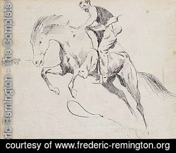 Frederic Remington - Sketch of Turn him loose, bill