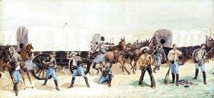 Frederic Remington - Attack On The Supply Train