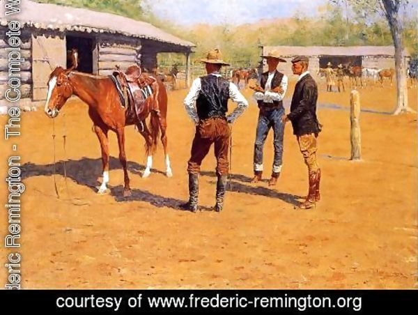 Frederic Remington - Buying Polo Ponies In The West