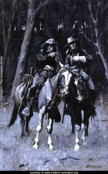 Cheyenne Scouts Patrolling The Big Timber Of The North Canadian Oklahoma