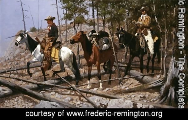 Frederic Remington - Prospecting For Cattle Range