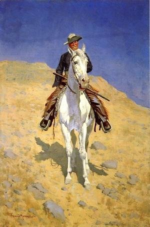 Frederic Remington - Self Portrait On A Horse