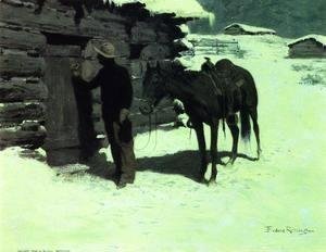 Frederic Remington - The Belated Traveler