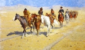 Frederic Remington - Pony Tracks in the Buffalo Trails