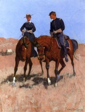 Frederic Remington - Belle McKeever and Lt. Edgar Wheelock