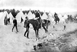 Frederic Remington - A Modern Cavalry Camp
