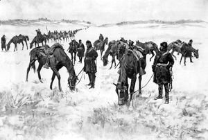 Frederic Remington - Cavalry Column out of Forage