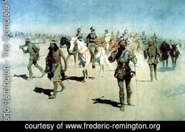 Frederic Remington - Coronado sets out to the north