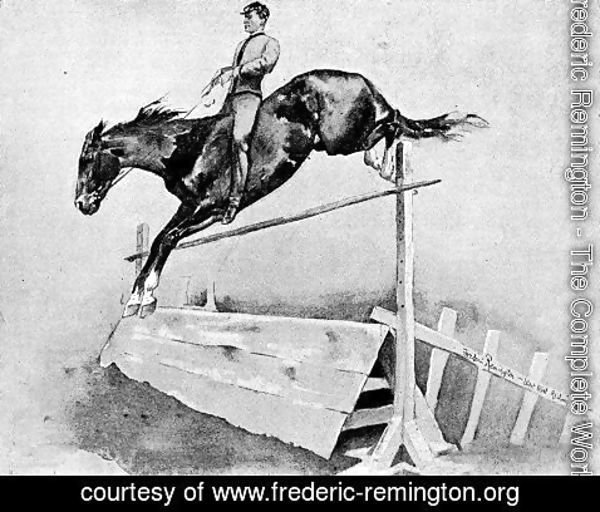Frederic Remington - Five-Foot Hurdle Bareback