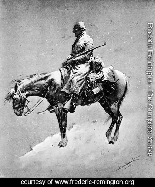 Frederic Remington - The American Tommy Atkins in a Montana Blizzard