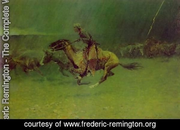 Frederic Remington - The Stampede
