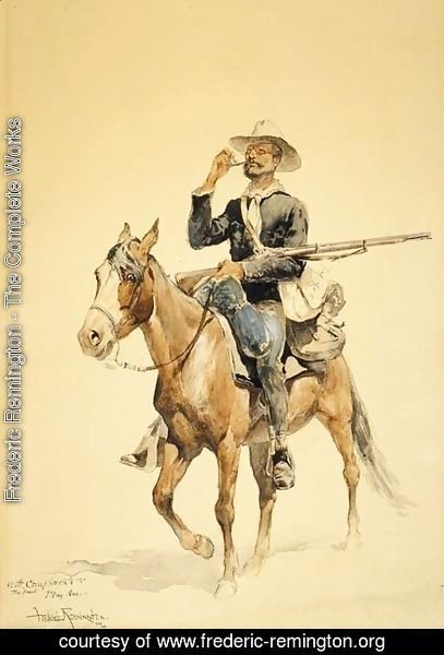 Frederic Remington - A Mounted Infantryman