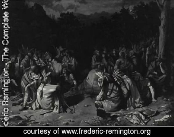 Frederic Remington - Indian Gathering