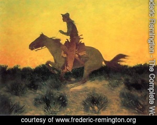 Frederic Remington - Against The Sunset