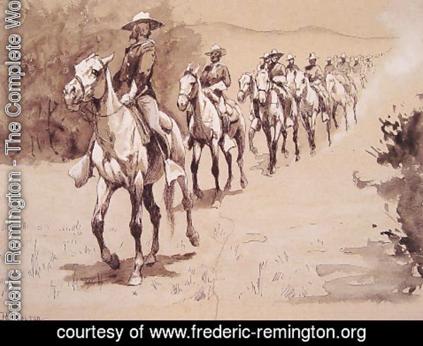 Frederic Remington - In The Desert