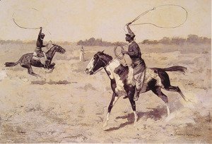 Frederic Remington - It Was To Be A Lasso Duel To The Death