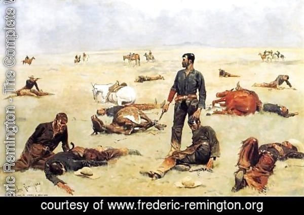 Frederic Remington - The Trooper What An Unbranded Cos Has Cost